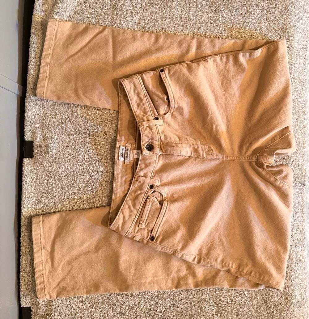 LL Bean Classic Fit Jeans Size 8 PET Tan Denim